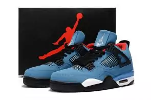 hommes air jordan 4 low scott x blue